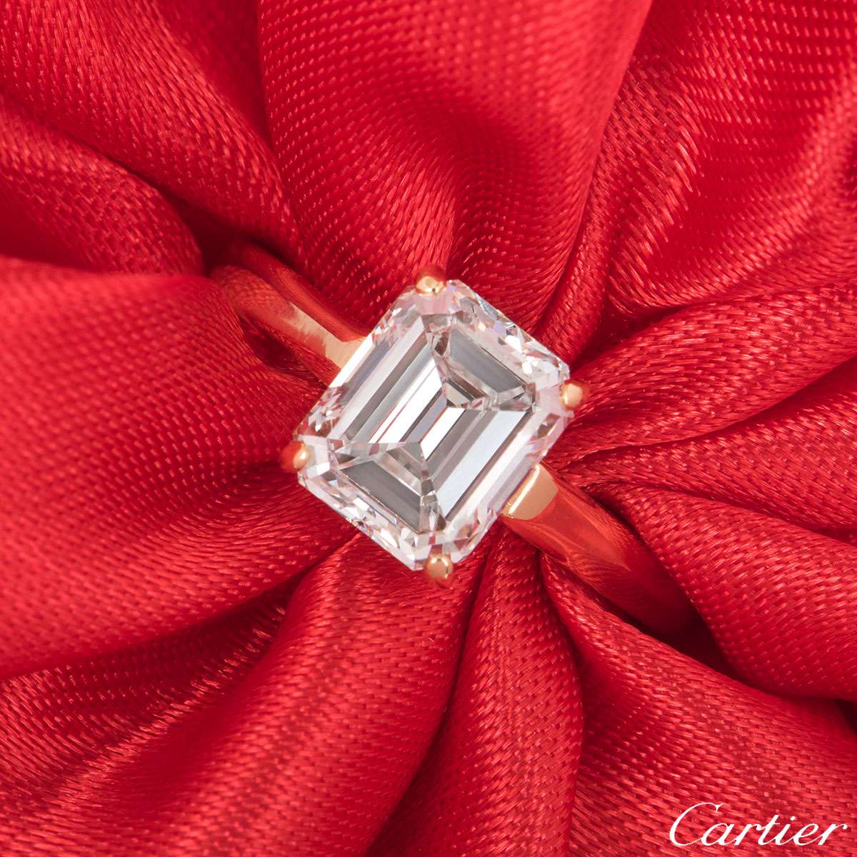 cartier yellow gold engagement ring